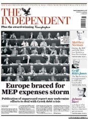 The Independent (UK) Newspaper Front Page for 22 June 2011