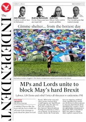 The Independent (UK) Newspaper Front Page for 22 June 2017