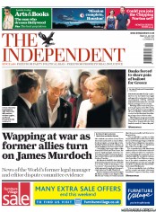 The Independent (UK) Newspaper Front Page for 22 July 2011