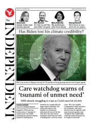 The Independent (UK) Newspaper Front Page for 23 October 2021