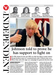 The Independent (UK) Newspaper Front Page for 23 October 2022