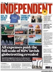The Independent (UK) Newspaper Front Page for 23 November 2012