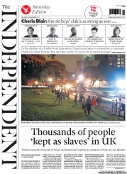 The Independent (UK) Newspaper Front Page for 23 November 2013