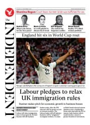 The Independent front page for 23 November 2022