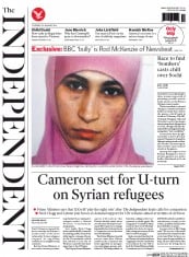 The Independent Newspaper Front Page (UK) for 23 January 2014