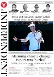 The Independent (UK) Newspaper Front Page for 23 January 2017