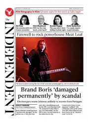 The Independent (UK) Newspaper Front Page for 23 January 2022