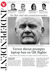 The Independent (UK) Newspaper Front Page for 23 March 2017