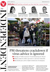 The Independent (UK) Newspaper Front Page for 23 March 2020