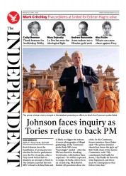 The Independent (UK) Newspaper Front Page for 23 April 2022