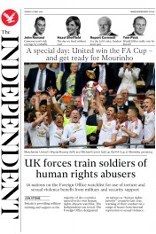 The Independent (UK) Newspaper Front Page for 23 May 2016