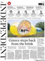 The Independent (UK) Newspaper Front Page for 23 June 2015