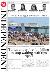 The Independent (UK) Newspaper Front Page for 23 July 2018