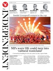 The Independent (UK) Newspaper Front Page for 23 July 2020