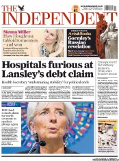 The Independent Newspaper Front Page (UK) for 23 September 2011