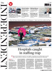 The Independent (UK) Newspaper Front Page for 23 September 2015