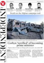The Independent (UK) Newspaper Front Page for 23 September 2019