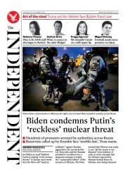 The Independent front page for 23 September 2022