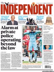 The Independent Newspaper Front Page (UK) for 24 October 2011