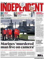 The Independent (UK) Newspaper Front Page for 24 October 2013