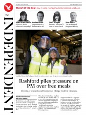 The Independent (UK) Newspaper Front Page for 24 October 2020