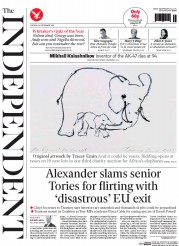 The Independent Newspaper Front Page (UK) for 24 December 2013