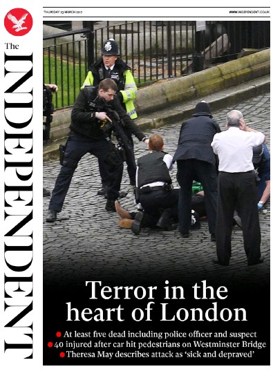 The Independent Newspaper Front Page (UK) for 24 March 2017