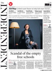 The Independent (UK) Newspaper Front Page for 24 April 2014