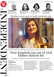 The Independent (UK) Newspaper Front Page for 24 April 2020