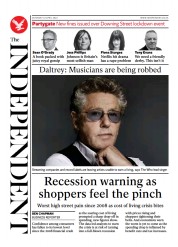 The Independent (UK) Newspaper Front Page for 24 April 2022