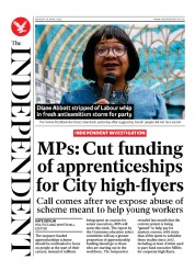 The Independent (UK) Newspaper Front Page for 24 April 2023