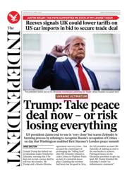 The Independent front page for 24 April 2025