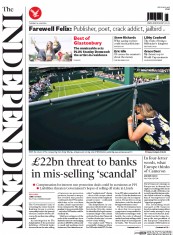 The Independent (UK) Newspaper Front Page for 24 June 2014