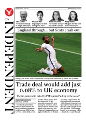 The Independent (UK) Newspaper Front Page for 24 June 2021