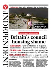 The Independent (UK) Newspaper Front Page for 24 July 2023