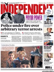 The Independent (UK) Newspaper Front Page for 24 August 2013