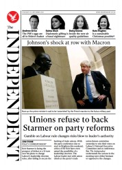 The Independent (UK) Newspaper Front Page for 24 September 2021