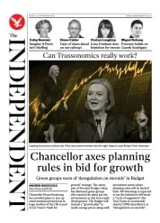 The Independent front page for 24 September 2022