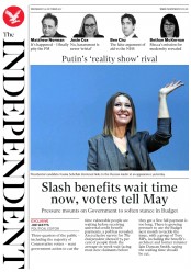 The Independent (UK) Newspaper Front Page for 25 October 2017