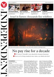 The Independent (UK) Newspaper Front Page for 25 November 2016