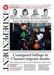 The Independent (UK) Newspaper Front Page for 25 November 2022