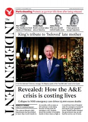 The Independent (UK) Newspaper Front Page for 25 December 2022