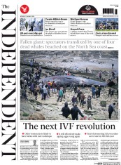 The Independent (UK) Newspaper Front Page for 25 January 2016