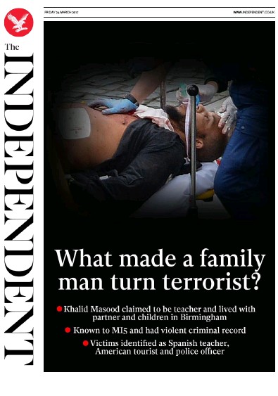 The Independent Newspaper Front Page (UK) for 25 March 2017