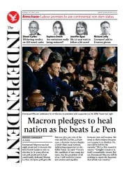 The Independent (UK) Newspaper Front Page for 25 April 2022