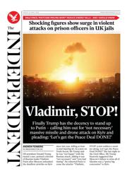 The Independent front page for 25 April 2025