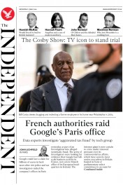 The Independent (UK) Newspaper Front Page for 25 May 2016