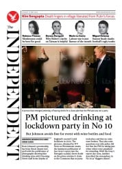 The Independent front page for 25 May 2022