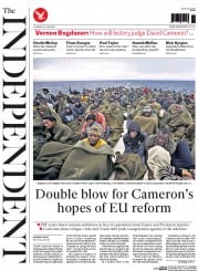 The Independent Newspaper Front Page (UK) for 25 June 2015