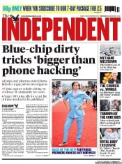 The Independent (UK) Newspaper Front Page for 25 July 2013